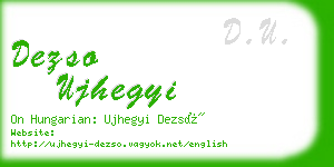 dezso ujhegyi business card